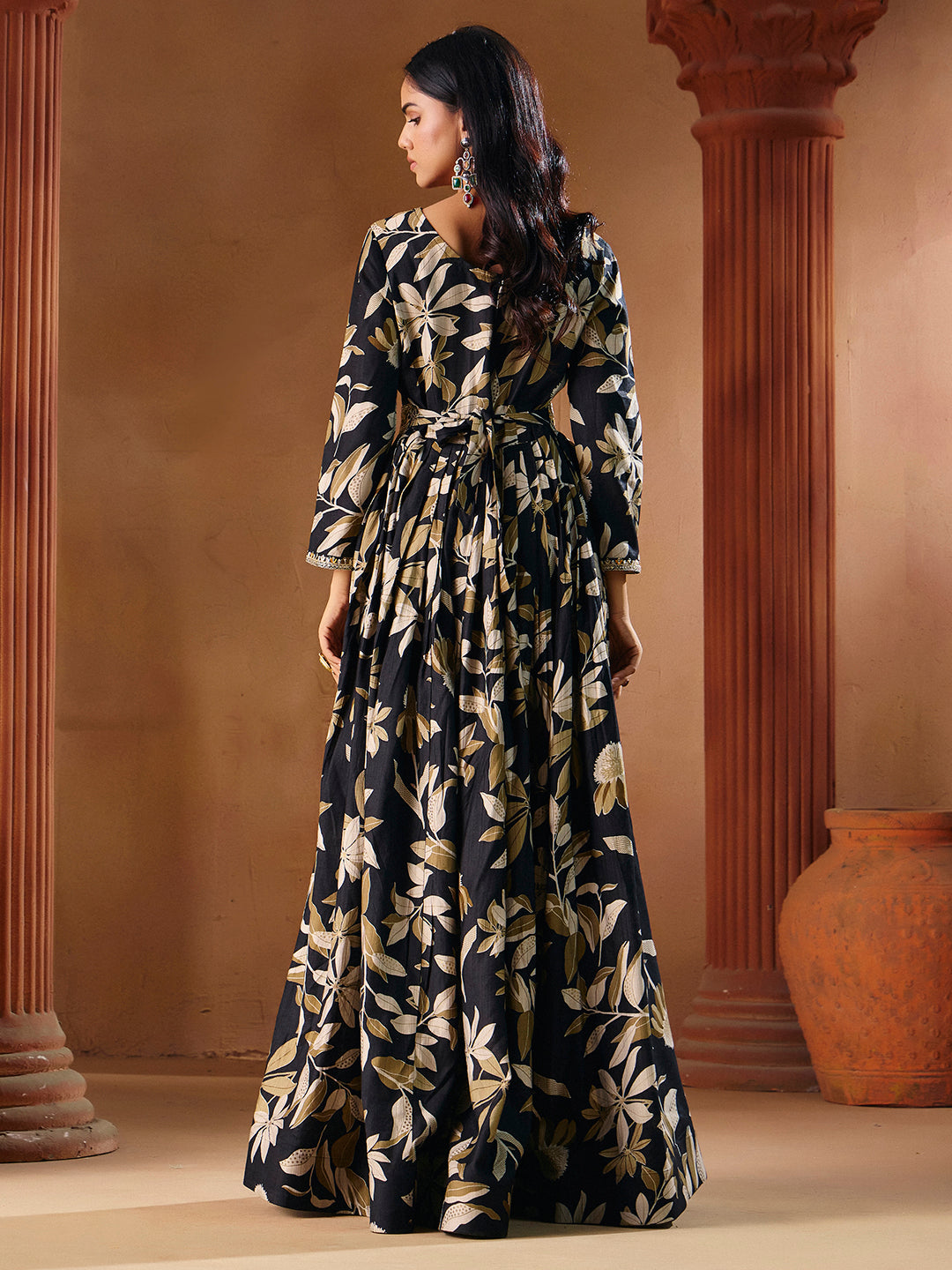 Indo Western for Woman Vatican Print Gown - Madhuram Wedding & Festive Wear