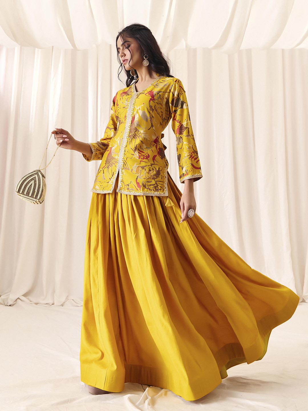 Indo western Stitched Lehenga & Kurta – Madhuram | Wedding & Festive Wear