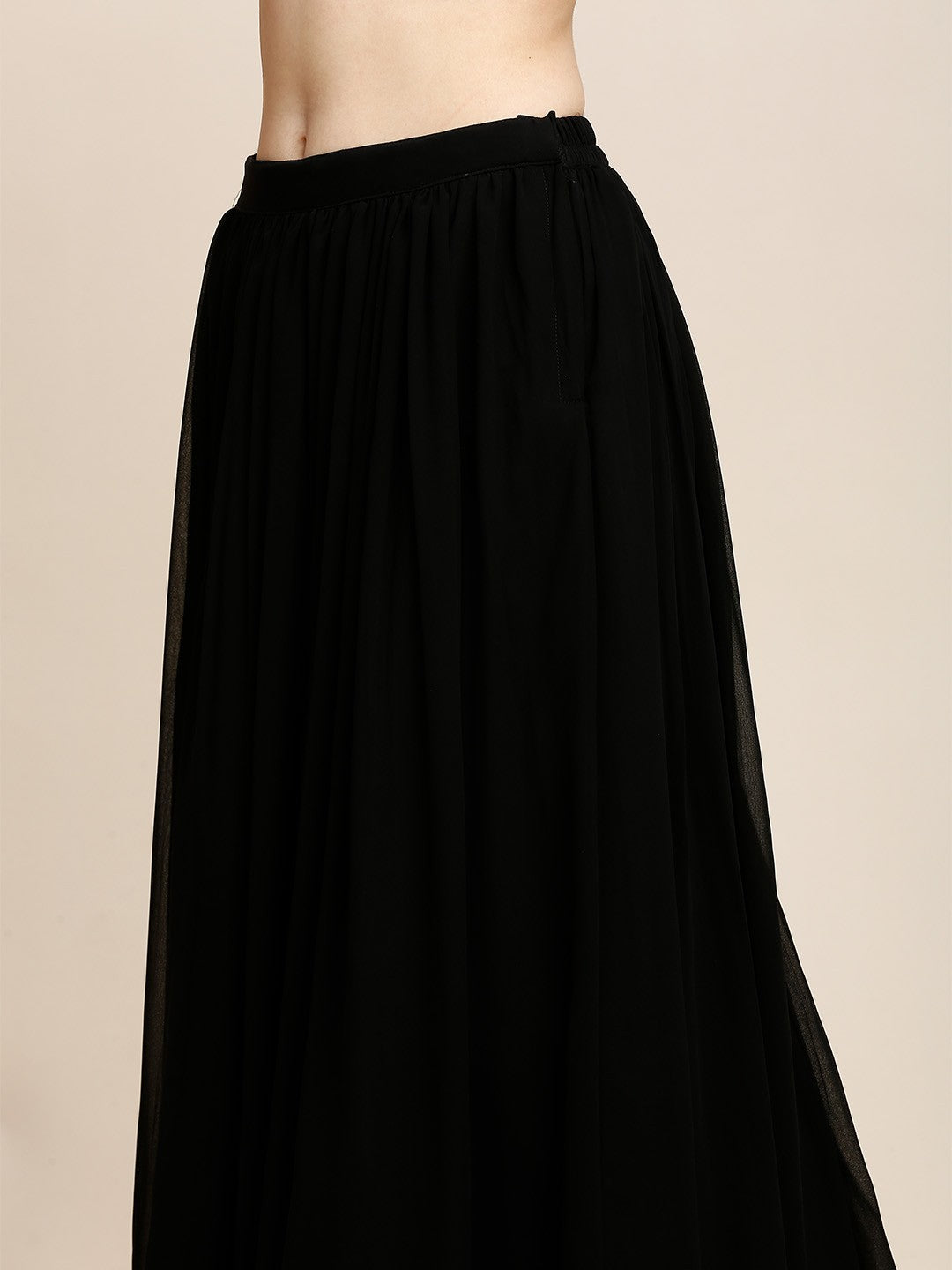 Black Georgette Lehenga Choli For Women
