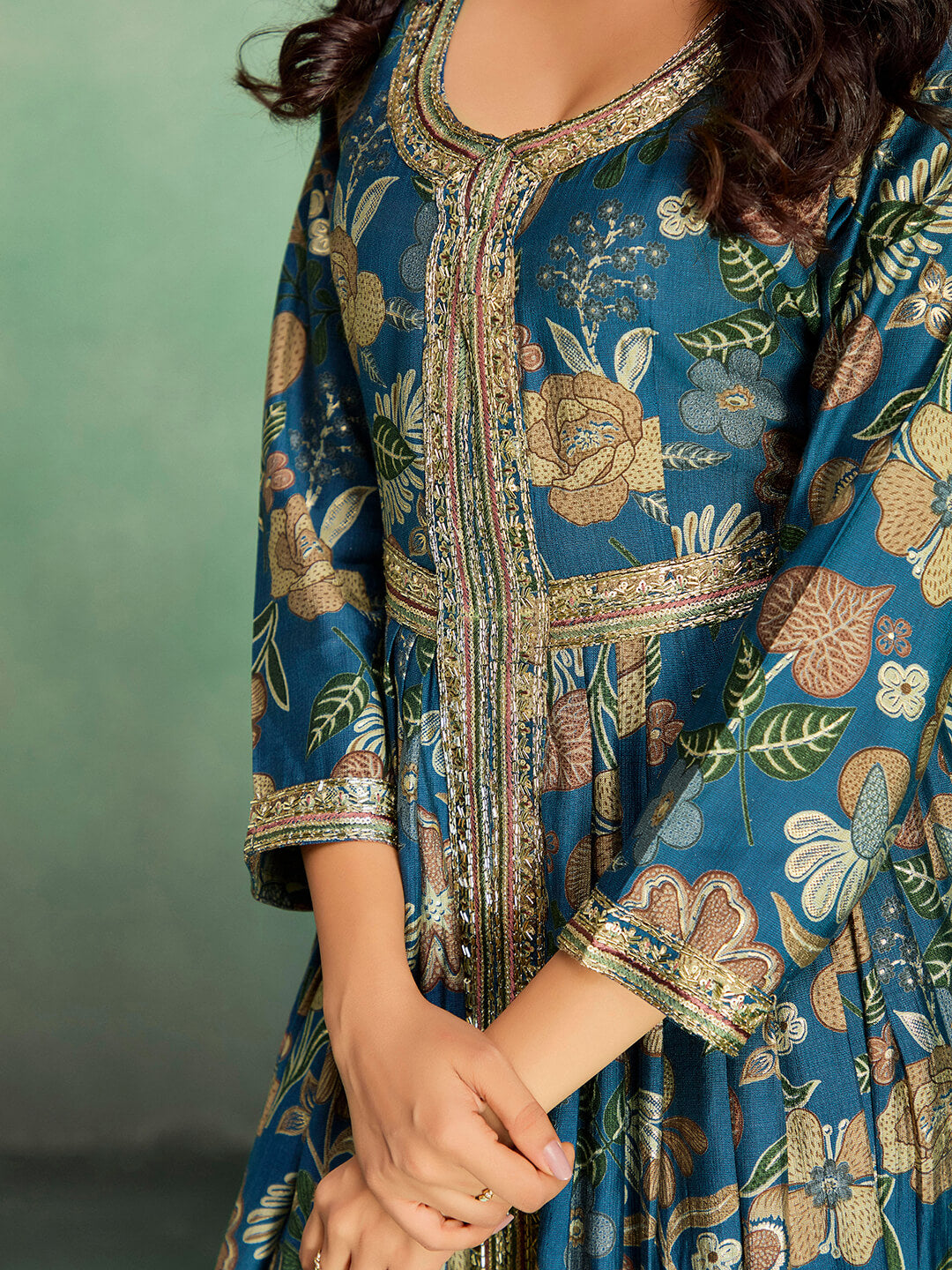 Embroidered Viscose Rayon Gown – Festive & Wedding Wear