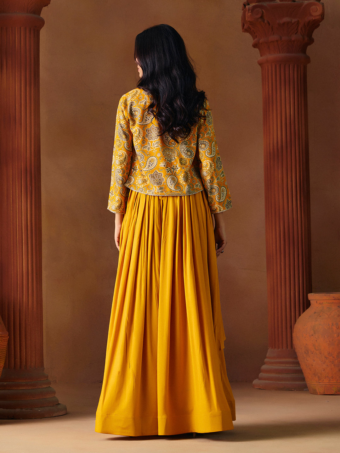 Indo Western for Woman Vatican Print Gown - Madhuram Wedding & Festive Wear