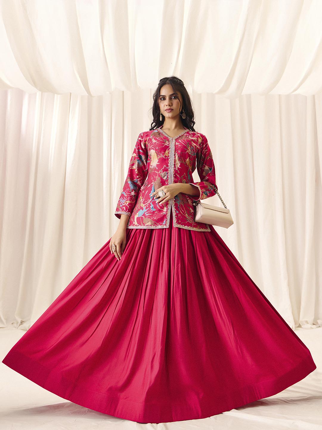 Indo western Stitched Lehenga & Kurta – Madhuram | Wedding & Festive Wear