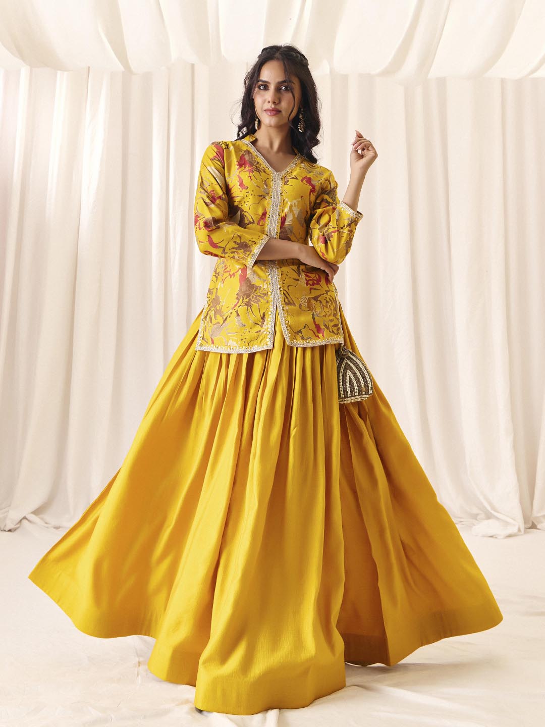 Indo western Stitched Lehenga & Kurta – Madhuram | Wedding & Festive Wear
