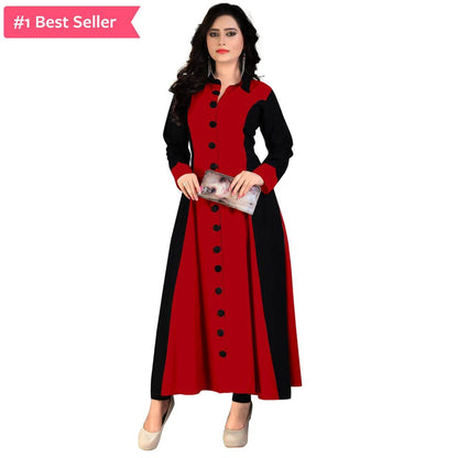 Readymade Rayon A-Line Kurti – Flattering Fit, Stylish & Comfortable