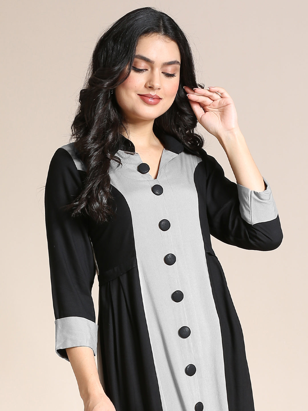 Readymade Rayon A-Line Kurti – Flattering Fit, Stylish & Comfortable