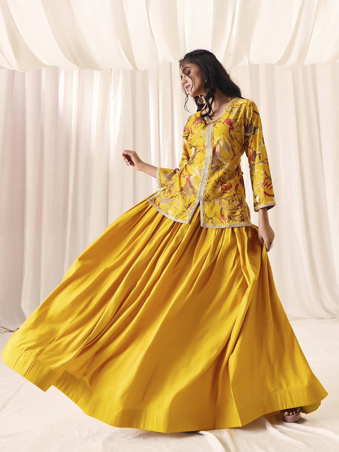 Indo western Stitched Lehenga & Kurta – Madhuram | Wedding & Festive Wear