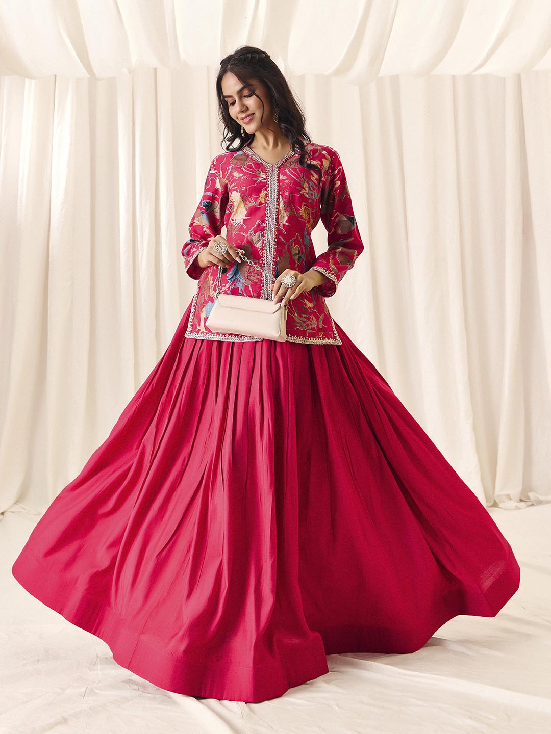 Indo western Stitched Lehenga & Kurta – Madhuram | Wedding & Festive Wear