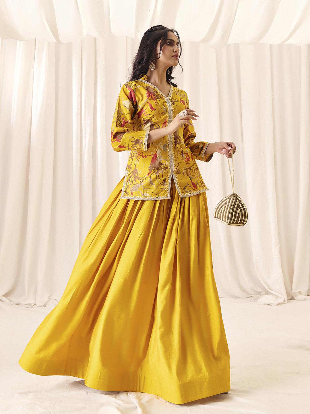 Indo western Stitched Lehenga & Kurta – Madhuram | Wedding & Festive Wear