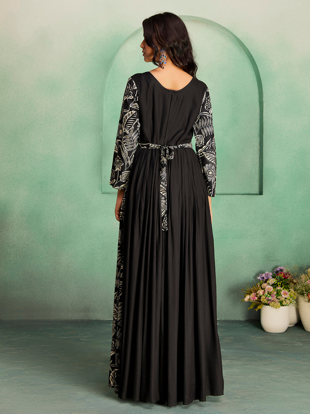 Madhuram Women’s Anarkali Gown – Festive & Wedding Wear with Digital Print