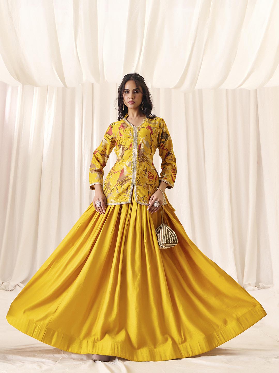 Indo western Stitched Lehenga & Kurta – Madhuram | Wedding & Festive Wear