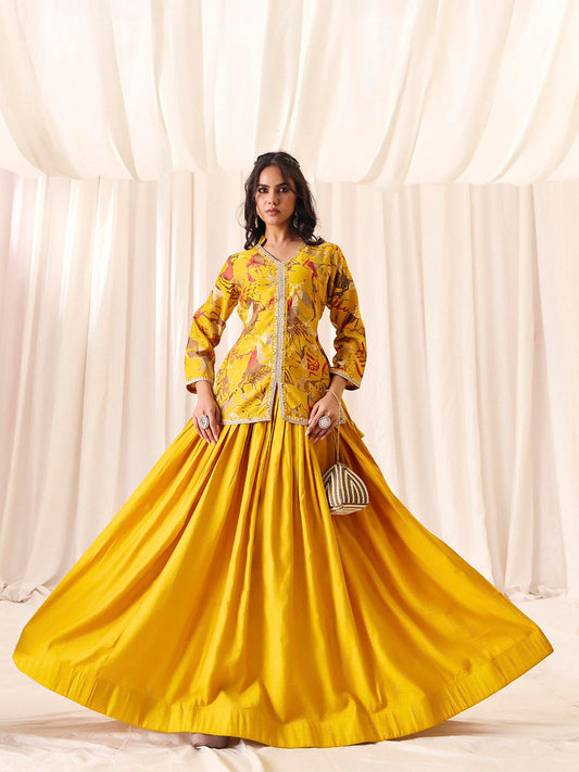 Indo western Stitched Lehenga & Kurta – Madhuram | Wedding & Festive Wear