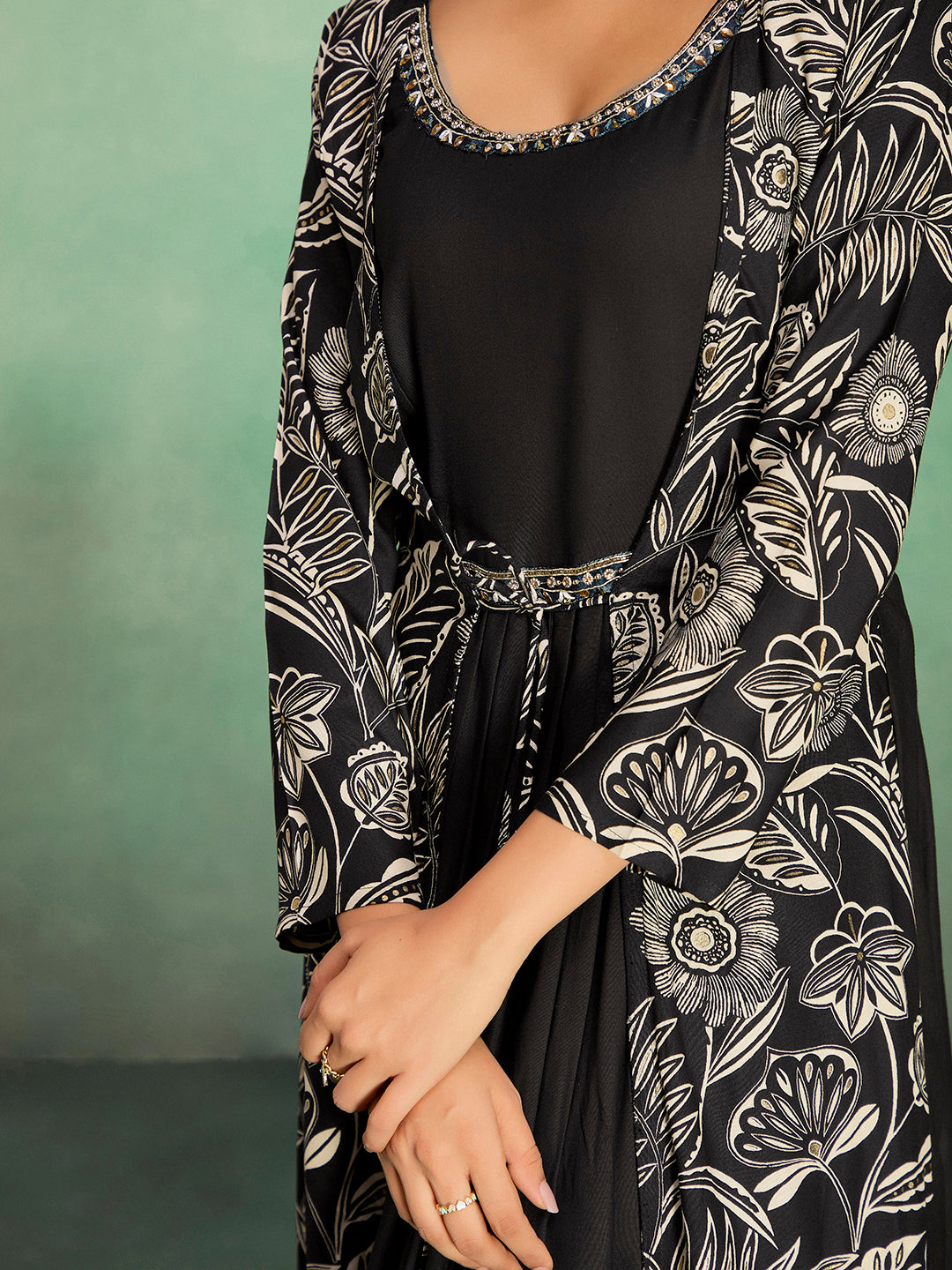 Madhuram Women’s Anarkali Gown – Festive & Wedding Wear with Digital Print