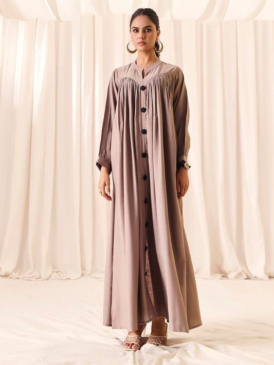 Madhuram textiles Women's  Vatican Fabric-Boho Flared Kurta Dress -Long Maxi Kurta Top | M-2554