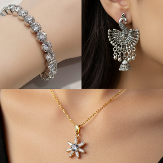 Free Gifts - Bracelet + Earrings + Necklace
